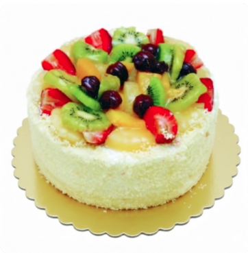 4 kişilik yuvarlak karışık meyveli pasta Adana pasta