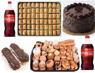 Kalabalık Sofralar İçin Özel Tatlı Seti Baklava Pasta ve İçecek Adana pasta